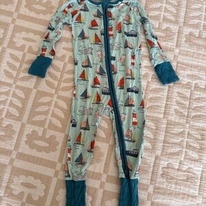 Little Sleepies Set Sail Bamboo Romper 6-12 months